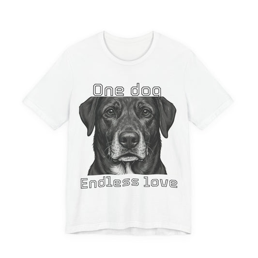 Dog Memorial T-Shirt — One Dog, Endless Love — dog lover apparel — Orelha's Legacy