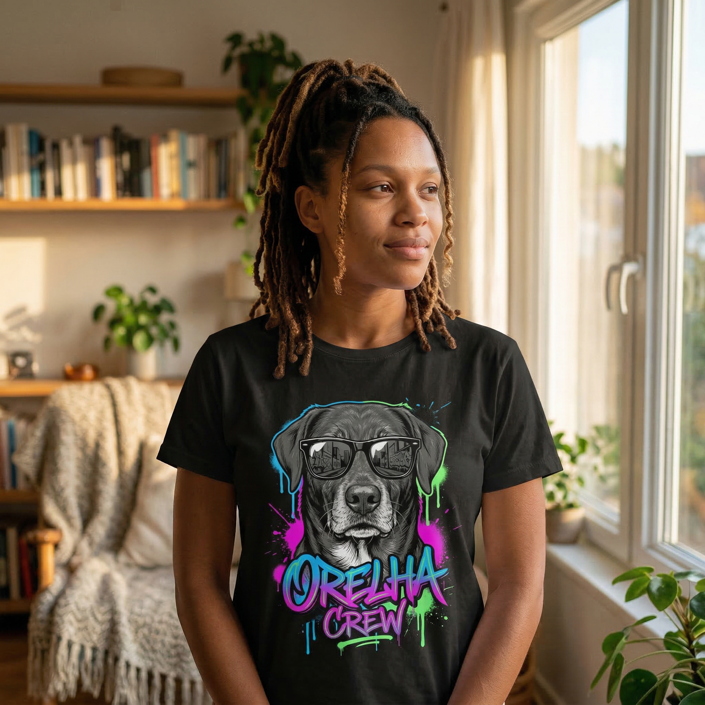 Dog Tribute T-Shirt — Hand-Drawn Sketch — dog lover apparel — Orelha's Legacy