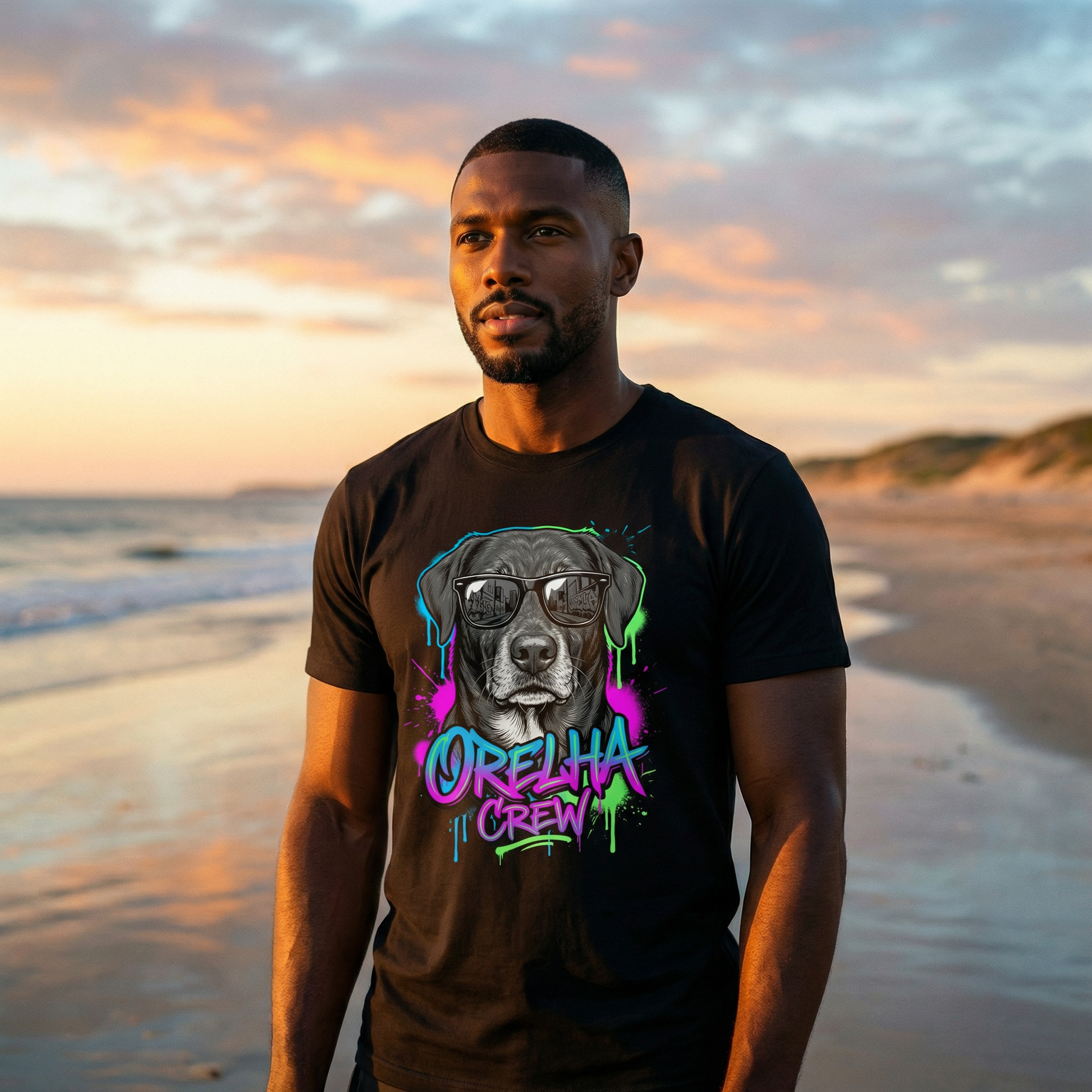 Dog Tribute T-Shirt — Hand-Drawn Sketch — dog lover apparel — Orelha's Legacy