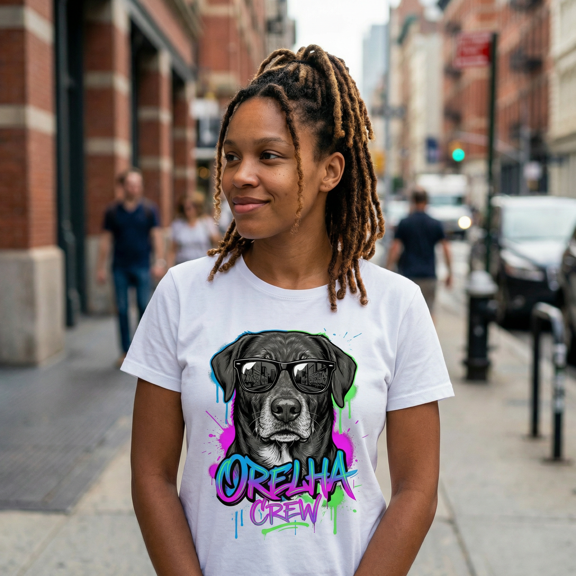 Dog Tribute T-Shirt — Hand-Drawn Sketch — dog lover apparel — Orelha's Legacy