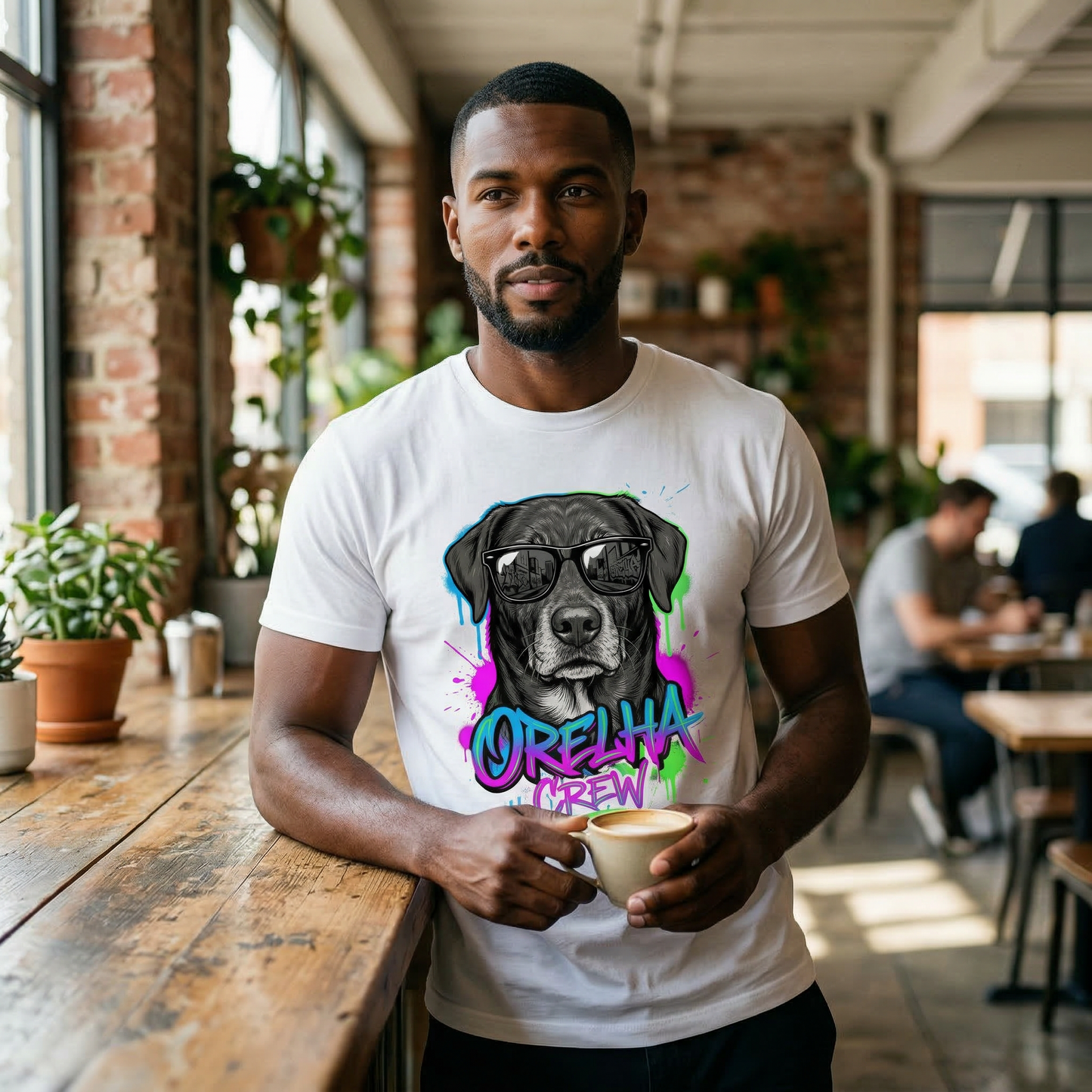 Dog Tribute T-Shirt — Hand-Drawn Sketch — dog lover apparel — Orelha's Legacy