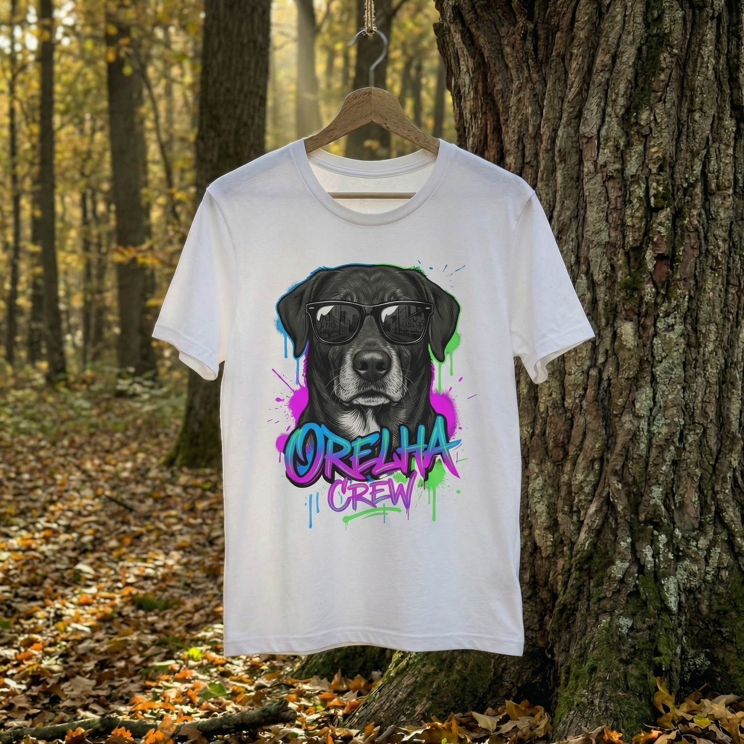 Dog Tribute T-Shirt — Hand-Drawn Sketch — dog lover apparel — Orelha's Legacy