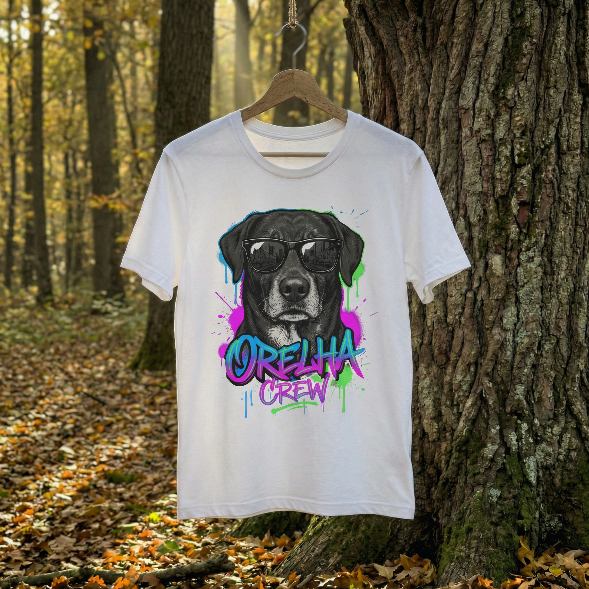 Dog Tribute T-Shirt — Hand-Drawn Sketch — dog lover apparel — Orelha's Legacy